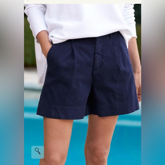 Frank and Eileen Navy Linen Waterford Shorts